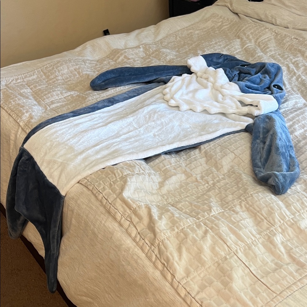 Blue and White Shark Blanket- for kids
